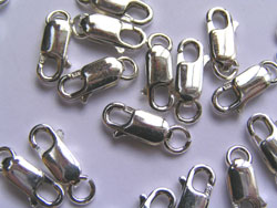<39.8g/100> sterling silver stamped 925 10mm x 4mm lobster clasp, with additional attached open jump ring