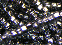  ornela czech glass #11 (11/0) silver lined, square hole slate seed bead - sold per gram (pp25g) 