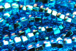  ornela czech glass #11 (11/0) silver lined aquamarine czech seed bead - sold per gram (pp25g) 