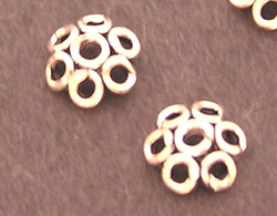  sterling silver 5mm x 2mm circles beadcaps 