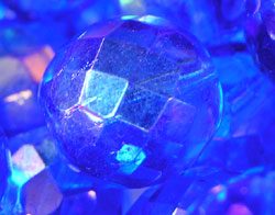  czech light cobalt  AB firepolished 12mm faceted round glass bead 