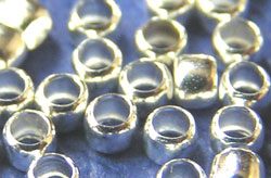  silver plated 2mm x 2mm crimp (pp100) 