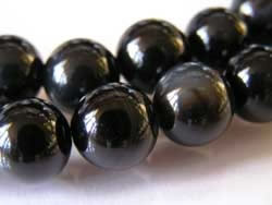  string of black onyx 8mm round beads - A Grade - approx 50 per string 