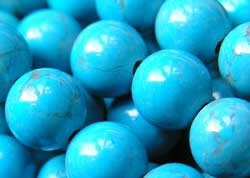  string of blue howlite 8mm round beads - approx 50 per string 