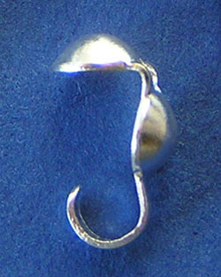 silver plated 3mm bead tips / ends / calottes 