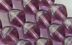  czech amethyst 6mm glass bicone bead (50ps) 