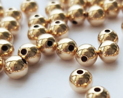  gold filled 14/20 4mm round bead, 1mm hole 