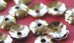  14k gold filled 3mm diameter flat daisy beadcaps 