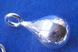  sterling silver 10mm x 5mm teardrop charm 