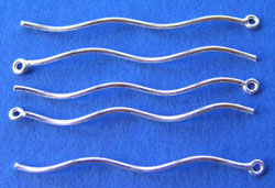  sterling silver, stamped 925, 38mm x 1mm twisted long dangle, ideal for adding length to earrings / necklaces 