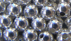 silver plated 2.5mm round bead 