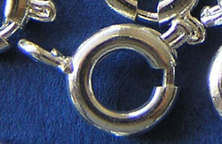 silver plated 6mm spring ring clasp 
