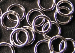  sterling silver 5.5mm diameter, 20 gauge (approx 0.8mm) closed jump ring 