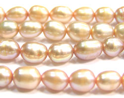  peach gold 4.8mm (very variable) fresh water pearl bead 
