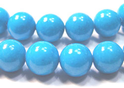  turquoise blue mountain jade (dolomite marble) 12mm round bead 