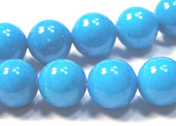  turquoise blue mountain jade (dolomite marble) 10mm round bead 