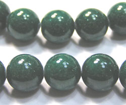  dark green mountain jade (dolomite marble) 10mm round bead 