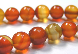  mixed red agates 8mm round bead 