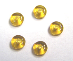 venetian murano topaz glass 4mm rondelle bead *** QUANTITY IN STOCK =83 ***