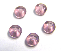  venetian murano amethyst glass 4mm rondelle bead  *** QUANTITY IN STOCK =440 *** 