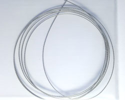  A 900mm length - accuflex - 21 strand *clear coated* nylon coated stainless steel stringing/beading wire, 0.36mm total outside diameter 