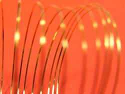  5 foot length of gold filled (12/20), full hard, 24 gauge wire (wire diameter approx 0.5mm), HALF ROUND 
