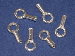  sterling silver, stamped 925, 8mm x 1.7mm outside diameter plain cord end internal diameter 1.2mm 