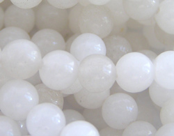  string of snow quartz 10mm round beads - approx 41 per strand 
