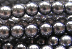  czech pearl coat gunmetal 4mm round bead (pp120) 