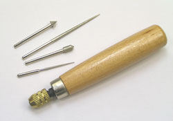  bead reamer set with 4 interchangeable diamond grit tips - smooth and enlarge bead holes 