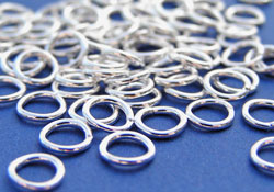  silver plated 5.8mm diameter 1mm wire open jumpring 