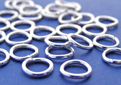  silver plated 8mm diameter, 1.3mm thickness open jumpring (pp50) 