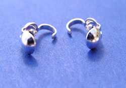  silver plated 3.5mm bead tips / ends / calottes - cup diameter is 4mm (pp100) 