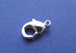  silver plated 10mm x 5.2mm oval lobster clasp 