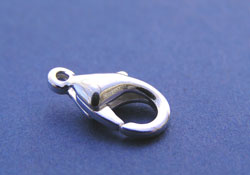  silver plated 13mm x 7mm oval lobster clasp 