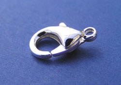  silver plated 15.4mm x 8.5mm lobster clasp 