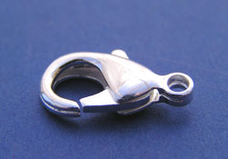  silver plated 19.4mm x 10mm lobster clasp 