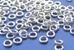  silver plated, nickel free, 3mm, 0.85mm thick, open jump ring (pp144) 