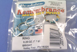  beadalon silver coloured stainless steel memory wire - ring size - 22mm diameter coil - 0.6mm thick wire - approx 7g pack - roughly 50 loops per pack 