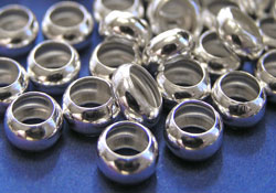  <12.10g/100> sterling silver 5.8mm x 2.65mm large hole spacer 