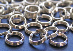  sterling silver 8mm beveled split ring 