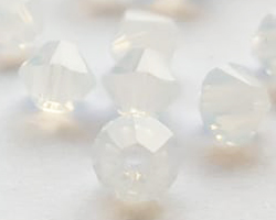  swarovski 5328 4mm white opal bicone bead 