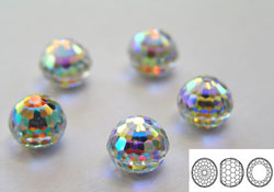  swarovski crystal AB vitrail light 6mm diameter round cabochon, swar model no 4869 << END OF LINE >> 