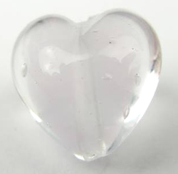  venetian murano glass 10mm incalmo creamy pink heart bead *** QUANTITY IN STOCK =6 *** 