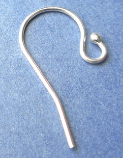  pair(s) of  sterling silver, stamped 925, french earwires, 22 gauge wire (0.64mm diameter), 21mm long 