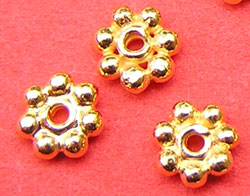  vermeil 4.5mm daisy spacer [vermeil is gold plated sterling silver] 