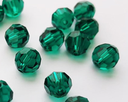  swarovski 5000 6mm emerald round bead 