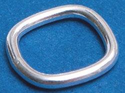  sterling silver 9mm diameter, stamped 925, 16 gauge (approx 1.3mm) closed almost square jump ring 