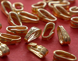  vermeil, stamped 925,  6mm slip-on bail [vermeil is gold plated sterling silver] 