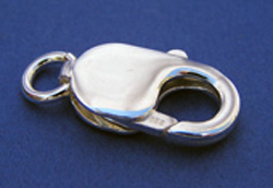  <285.7g/100> sterling silver 18.5mm x 9mm x 4mm oval LOBSTER clasp with additional 6.75mm open jump ring 